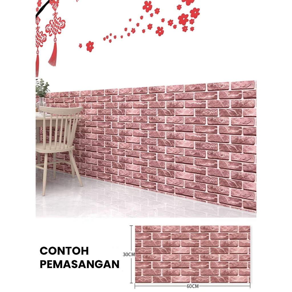 Wallpaper dinding VINYL Marble 30 x 60 cm /  Lantai Vinyl Marbel Granit / Stiker Lemari Cabinet Marbel