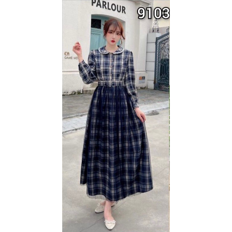 [ Retro Series ] Tartan Plaid Dress with Tutu Combination Import Premium ( Dress Kotak - Kotak Tartan Kombinasi Tutu )