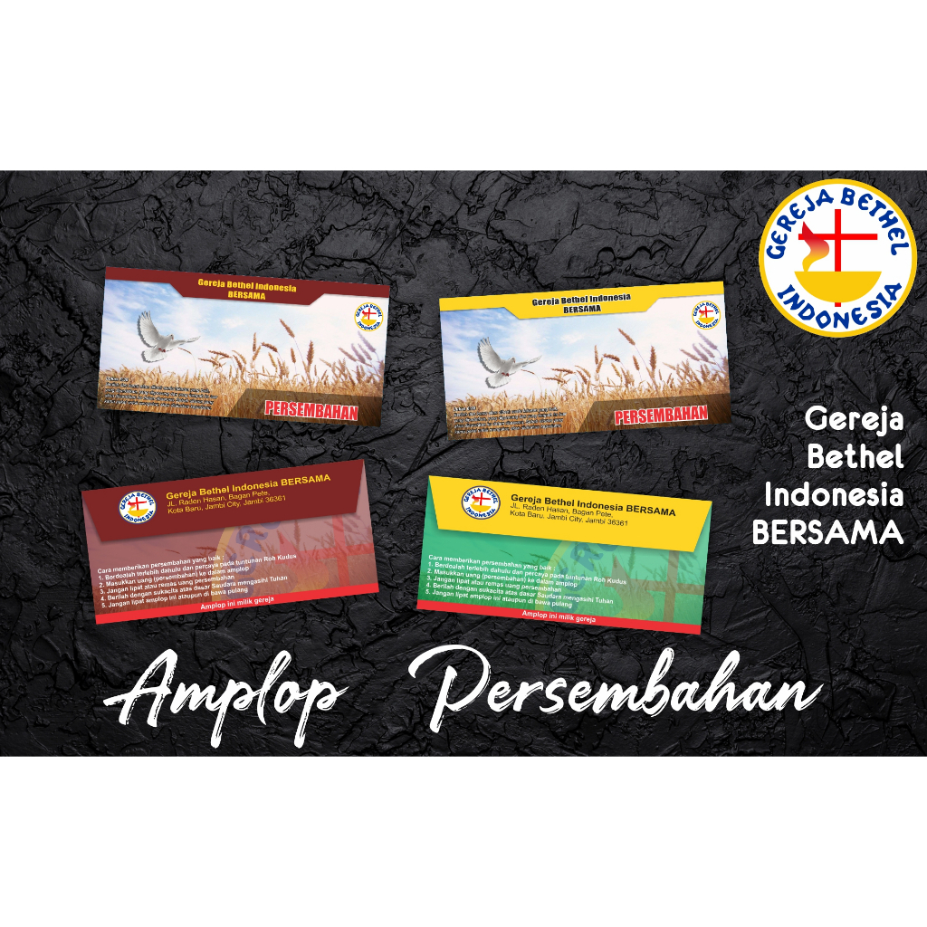 

Amplop Persembahan untuk GBI Bersama Jambi