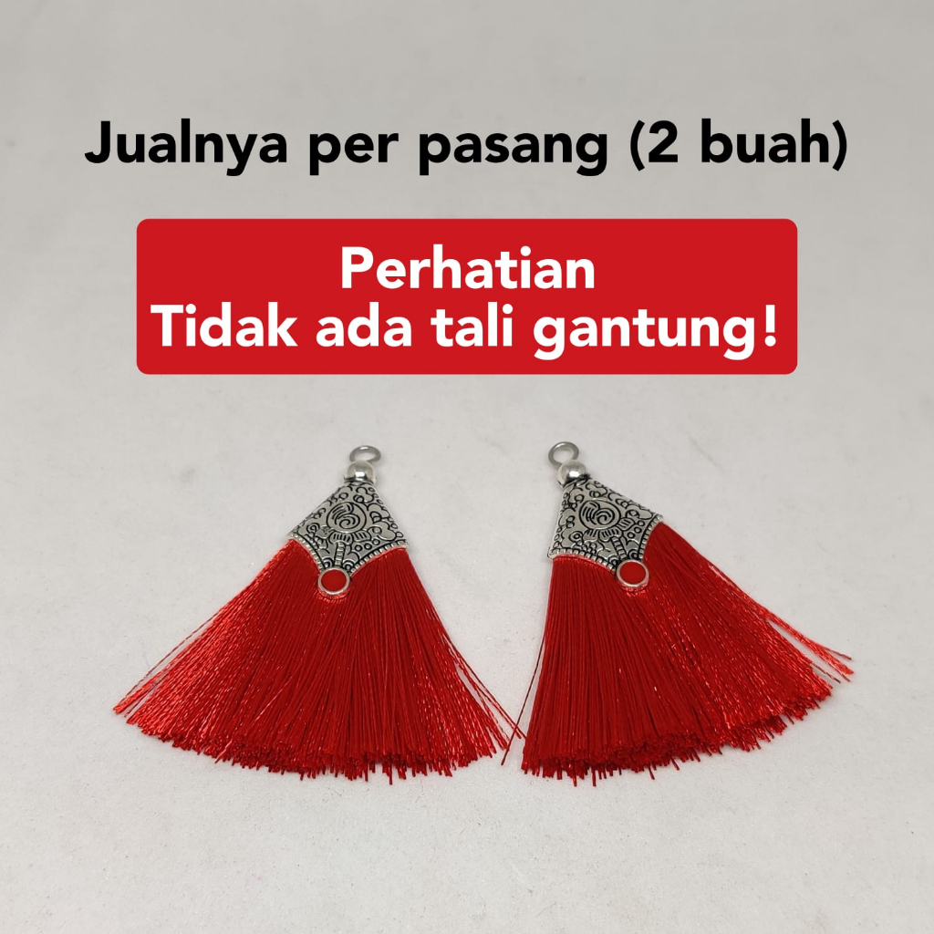 [2 PCS] Tasel Rumbai Bentuk SEGITIGA Tassel Bahan Craft Hampers