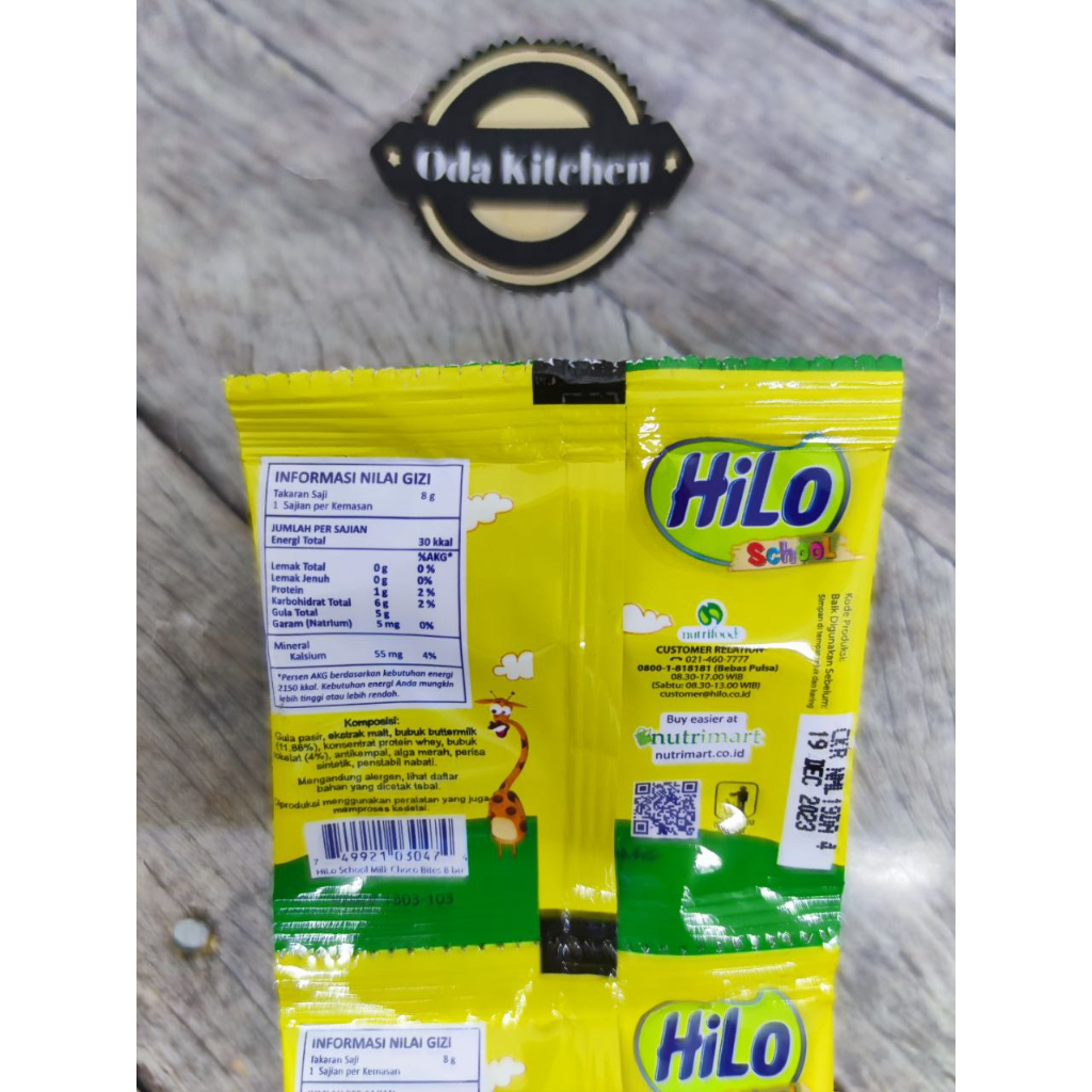 HILO SCHOOL CHOCOLATE CANDY RENCENG 10X8gr PERMEN RASA SUSU COKELAT ISI 10SACHET