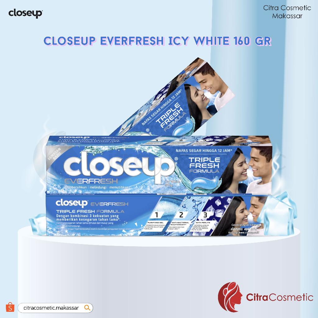 Close Up Everfresh Icy White 160 Gr