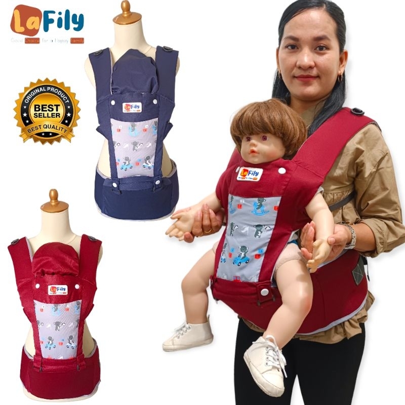 Gendongan Bayi Depan Belakang Hipseat Lafily 6 in 1 Posisi