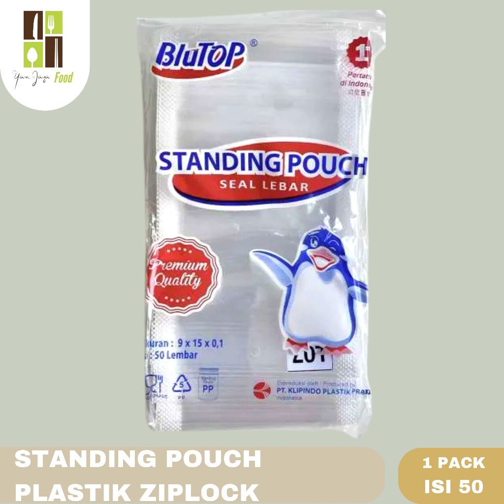 Plastik Standing Pouch/ Pinguin/ Seal Bening/ Plastik ZipLock isi 50 Lembar