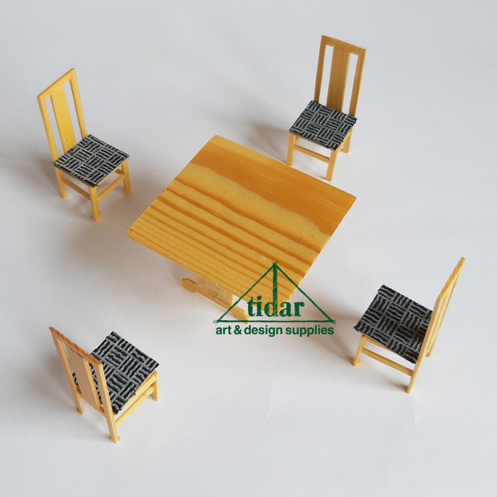 

[MR] HR - Miniatur Maket Meja Makan Kayu Skala 1:20