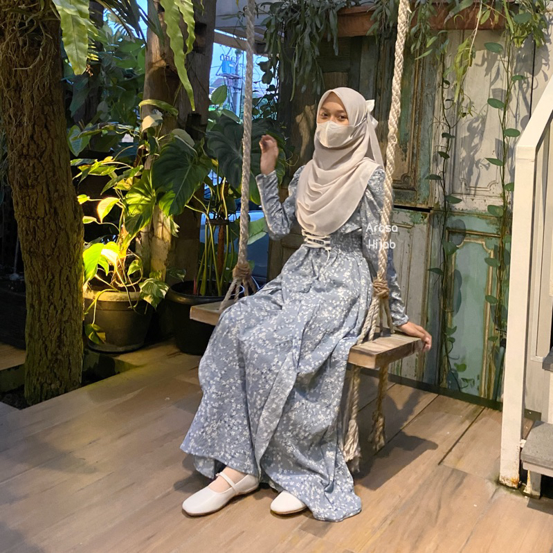Arasa Hijab - CHESSY DRESS Motif | Korean Dress | Dress kondangan | Dress Lebaran | Dress Cantik