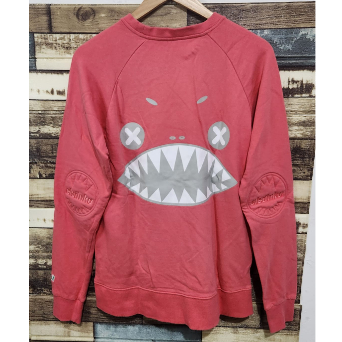 Elstinko backhit big logo peach pink Crewneck  ( Size M)