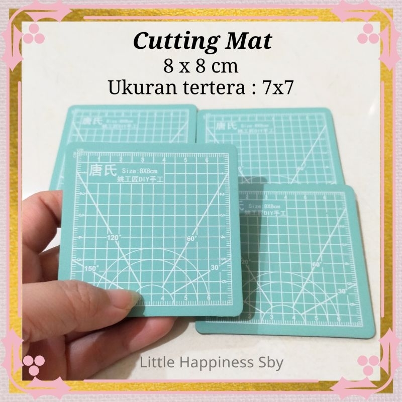 

Murah! Cutting mat mini travel 8x8 cute aesthetic alas potong sticker