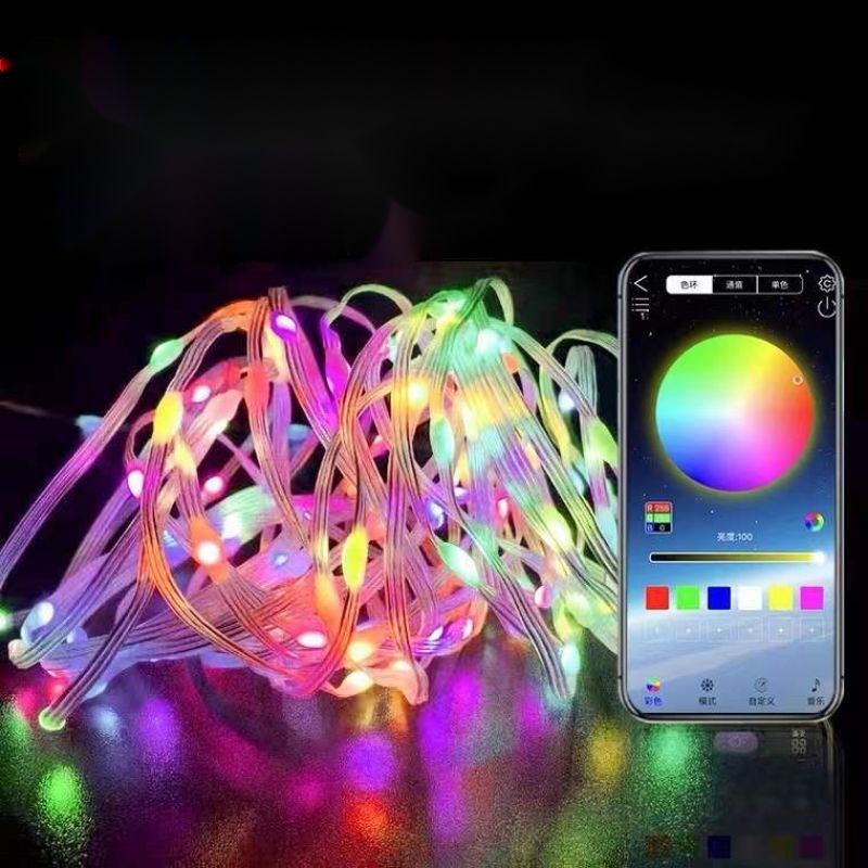 Lampu Led Strip Hias 10Meter Dekorasi Bluetooth/ Lampu Natal 10Meter Remot/ Lampu Strip + Remot