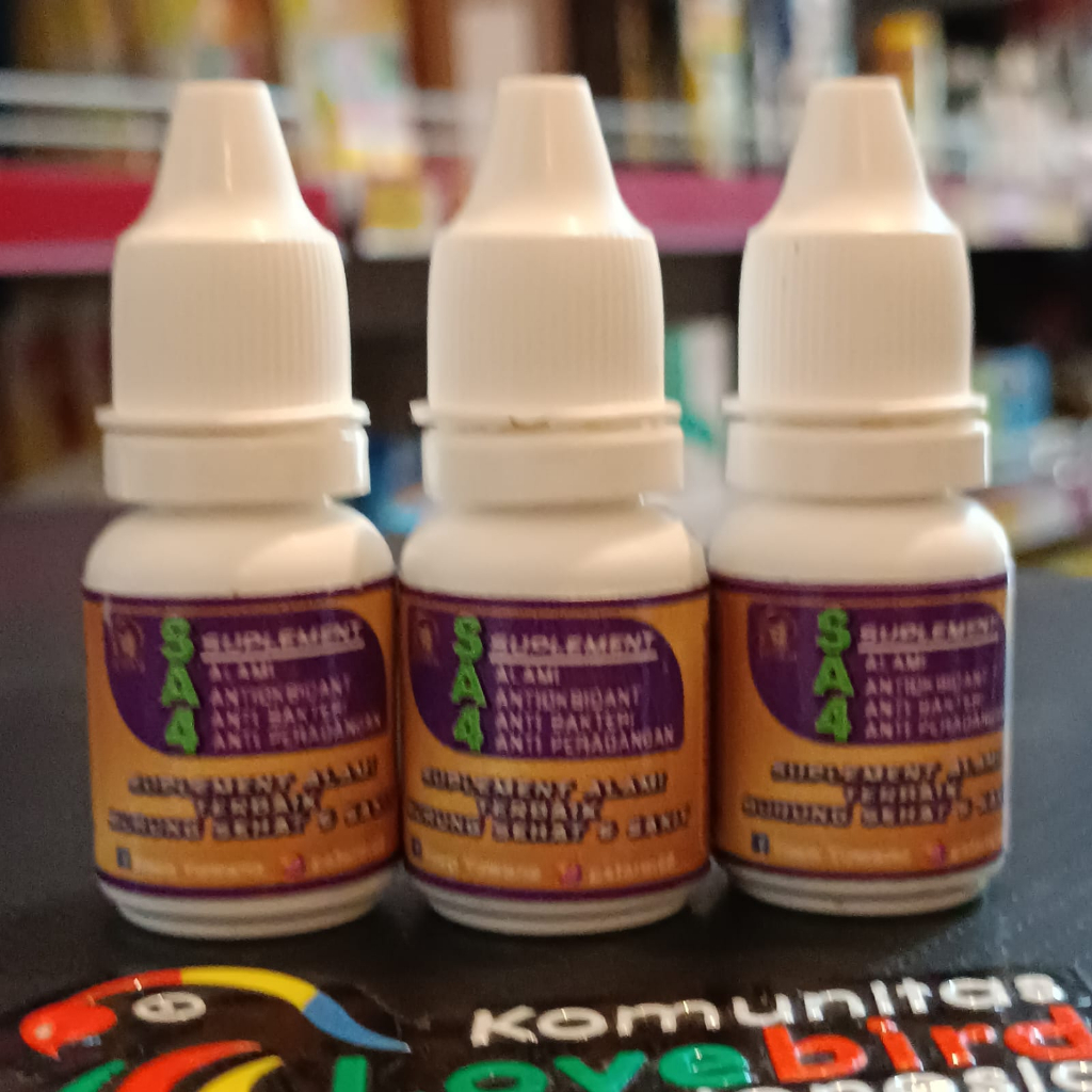 VITAMIN SA4 SUPLEMEN ANTI PERADANGAN DAN ANTI BAKTERI UNTUK BURUNG MURAI KACER C IJO ANIS MERAH HWAM
