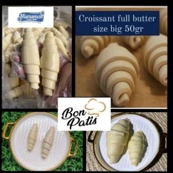 

BonPatis croffle dough frozen Full Butter 50gr / Croissant dough frozen Full Butter 50Gr ecer min 10pcs