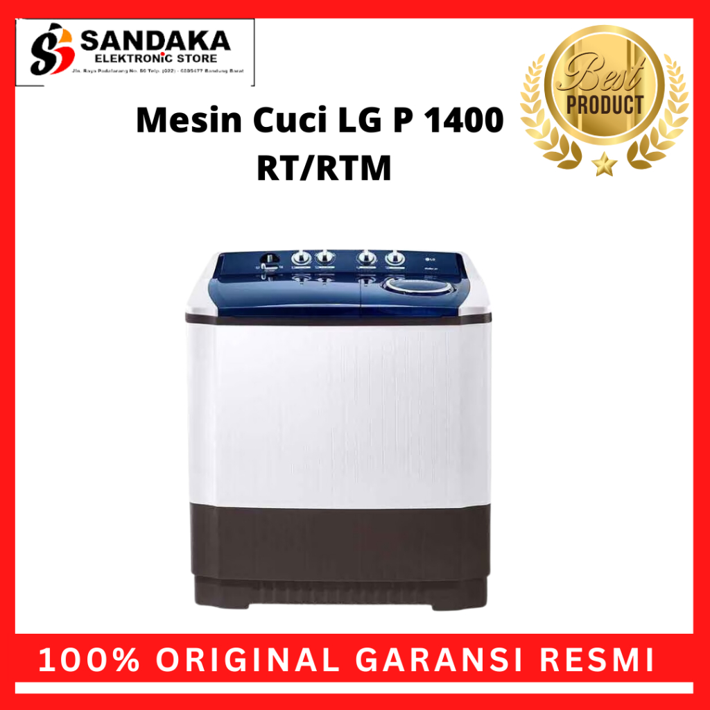 Lg Mesin Cuci 1400 Rt/Rtm 2 Tabung 14 Kg Low watt