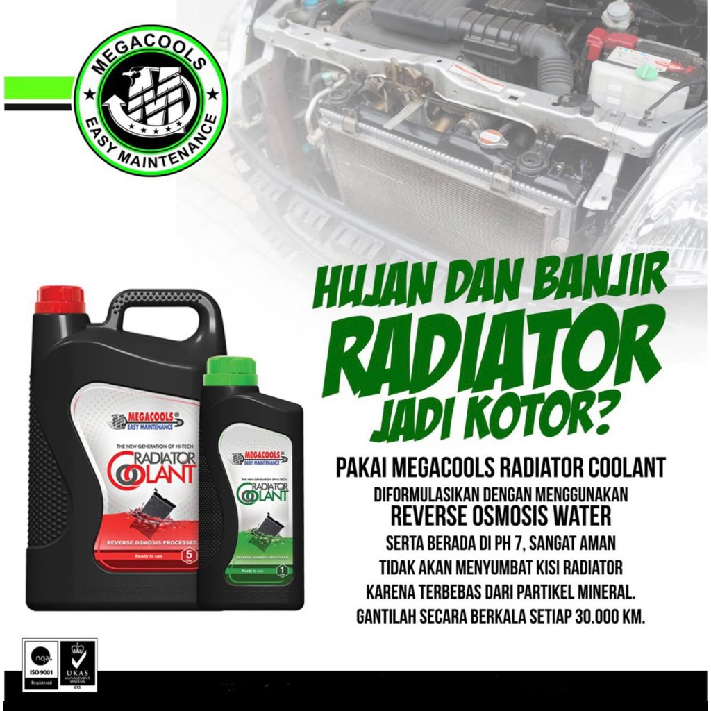 Megacools Radiator Coolant 5L Air Radiator Merah