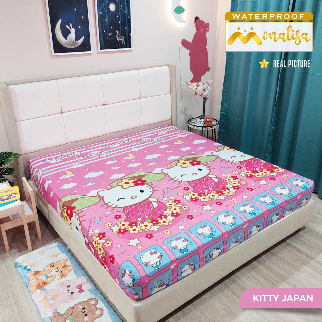 Monalisa Waterproof Sprei Uk 160/180 - Kitty Japan