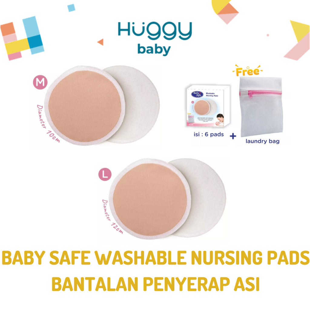 Baby Safe BK010 Washable Nursing Pads Bisa Dicuci | Breast Pad Bantalan ASI