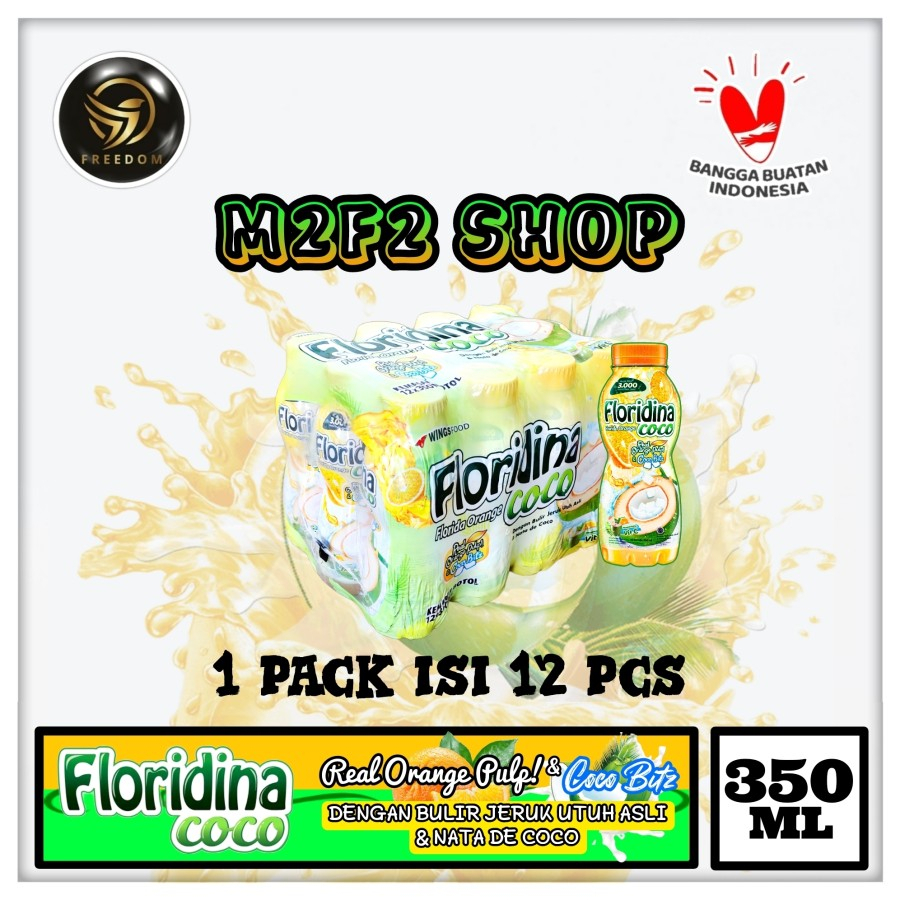 

Floridina Orange Coco Minuman Rasa Jeruk Kelapa - 350 ml (Kemasan Pack)