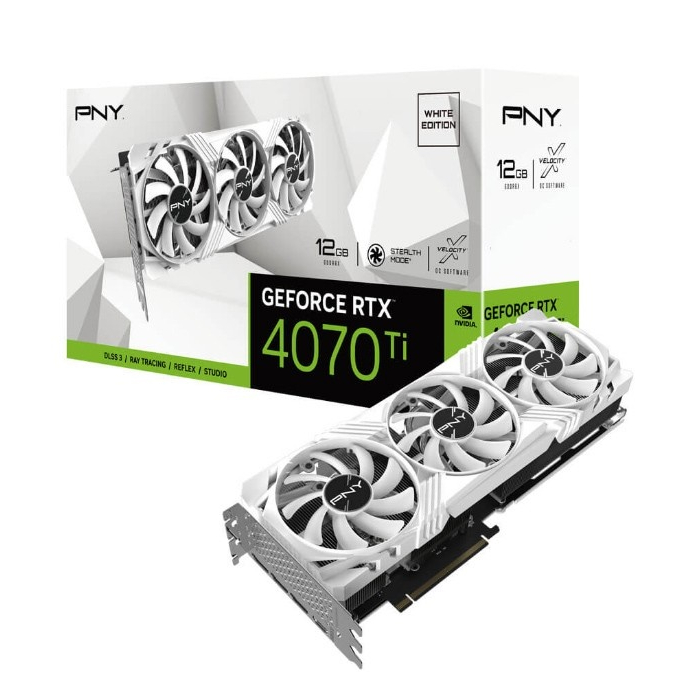 PNY GeForce RTX 4070 Ti 12GB GDDR6X Verto Triple Fan White Edition