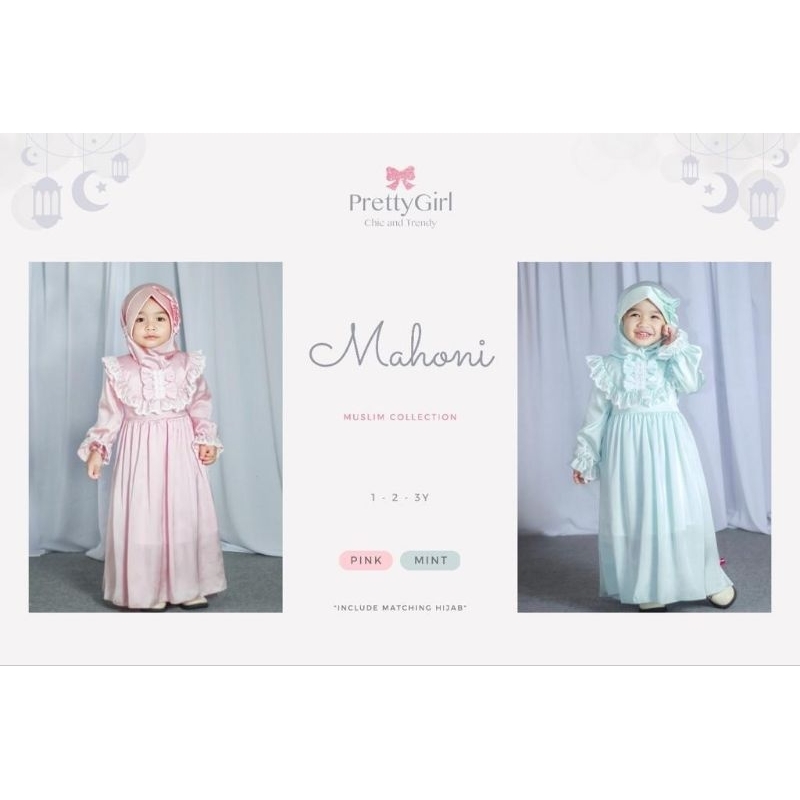 PRETTY GIRL DRESS MUSLIM SERIES size 3bln - 3thn/dress lebaran 2023