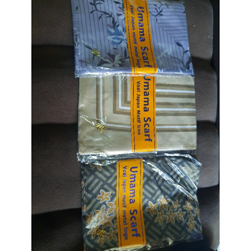 Umama Hijab Voal Motif Plat Gold premium dapat 2 Pcs