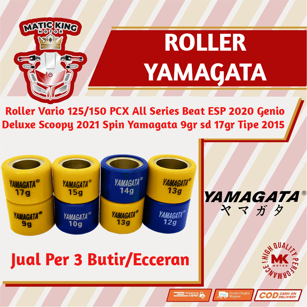 Roller vario 150 125 ESP PCX ADV Beat Genio 2020 Scoopy 2021 Racing Yamagata jual satuan(1 pc)