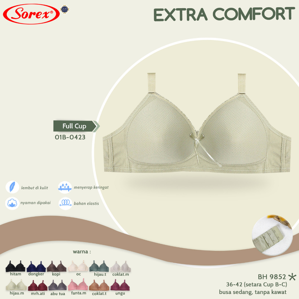 Bra bh 9852 Basic tanpa kawat Sorex