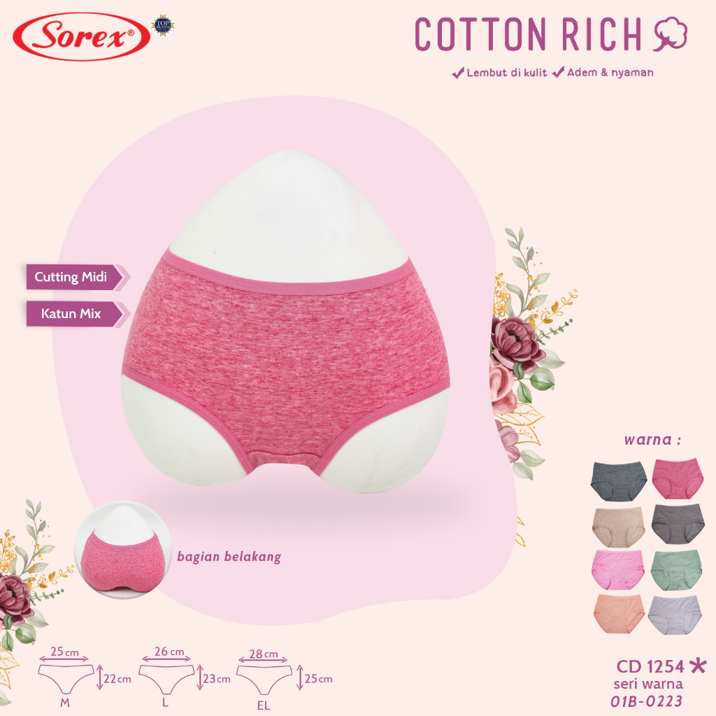 Celana dalam Katun wanita Basic 1254 Sorex