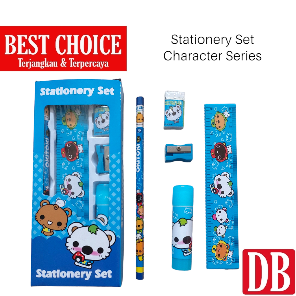

Pensil Set / Stationery Set Fancy Lucu Character