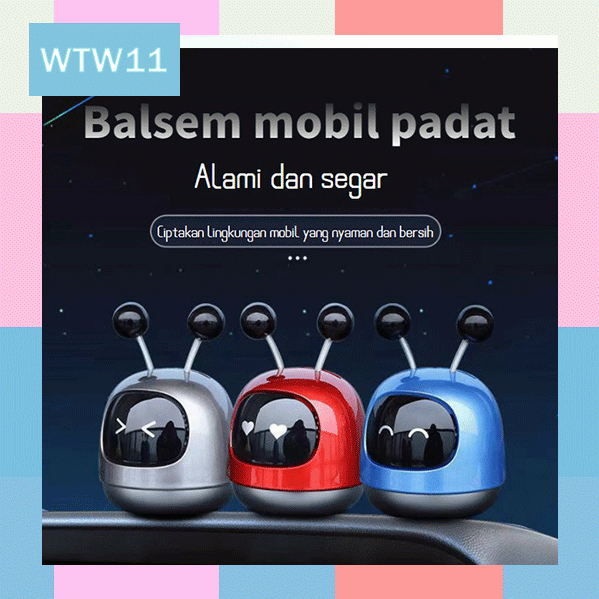 WTW11 Mobil Dekorasi Robot pengharu mobil Parfum Mobil Aromaterapi Dekorasi Interior Mobil Dekorasi Tahan Lama Cahaya Wewangian Robot Balm