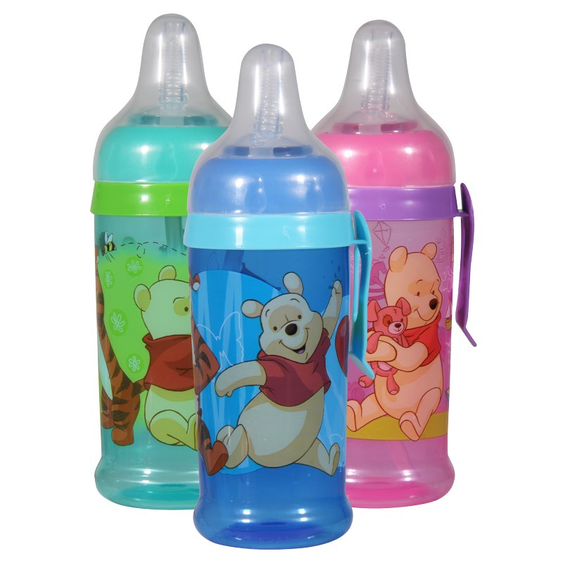 Winnie The Pooh Baby Bottle With Straw Botol Minum Sedotan