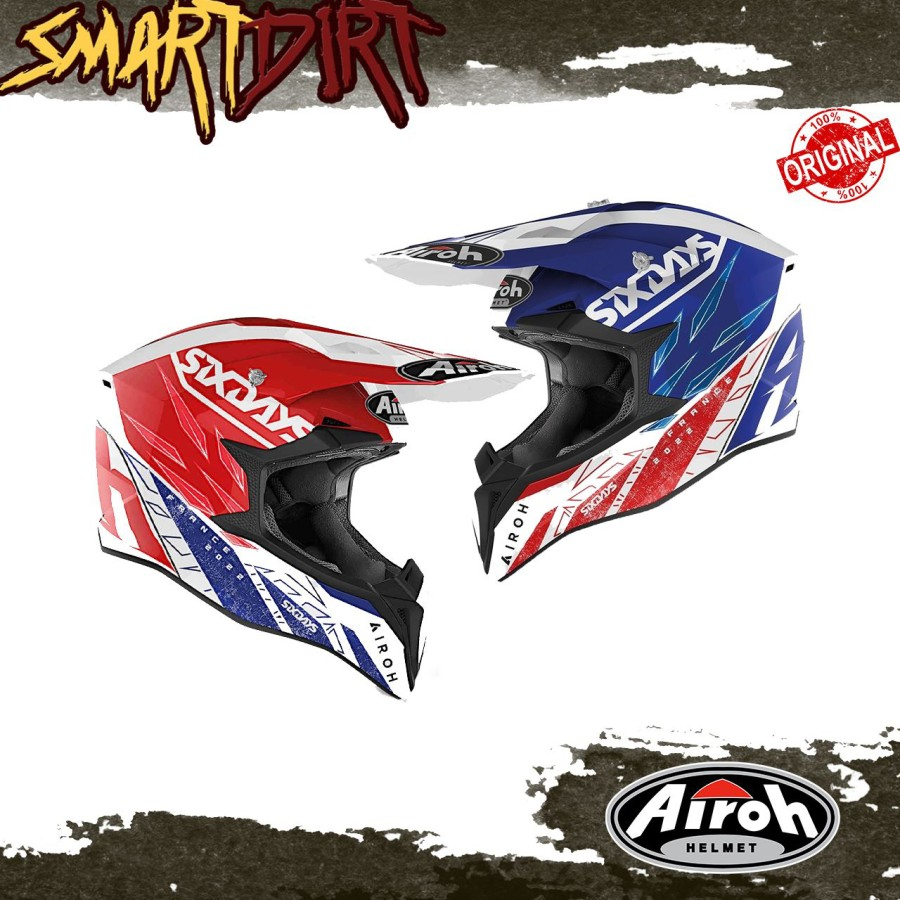 HELM CROSS AIROH WRAAP SIX DAYS 2022 HELM MOTOR AIROH WRAAP ORIGINAL