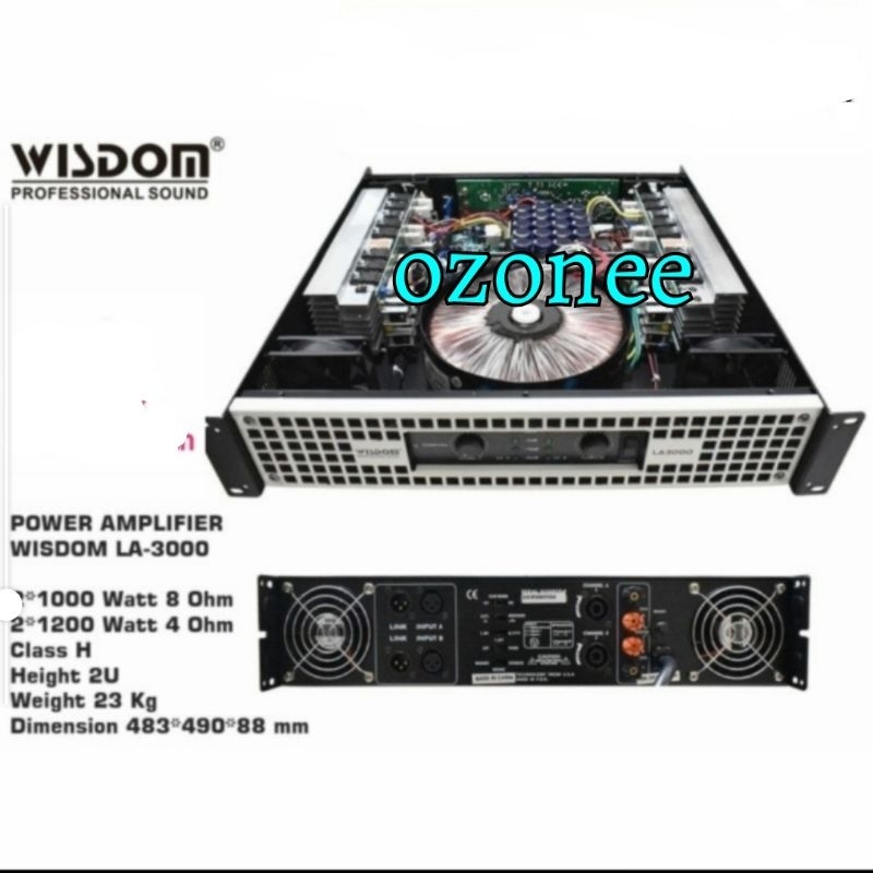 POWER AMPLIFIER WISDOM LA 3000 LA 3000  2 CHANNEL ORIGINAL