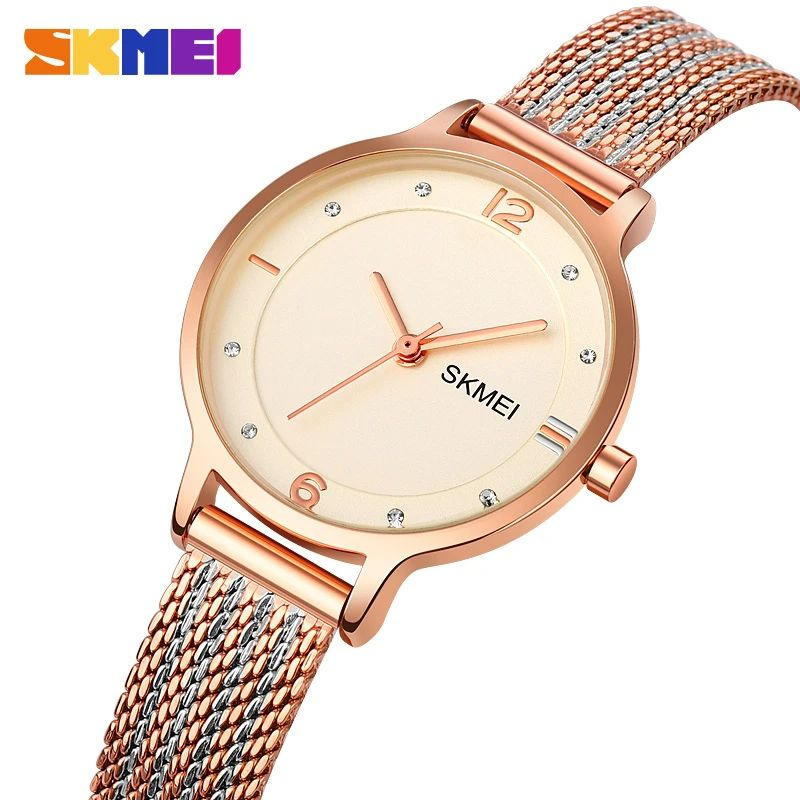 SKMEI 1874 Jam Tangan Wanita Analog Tali Stainless WATCHKITE WKOS