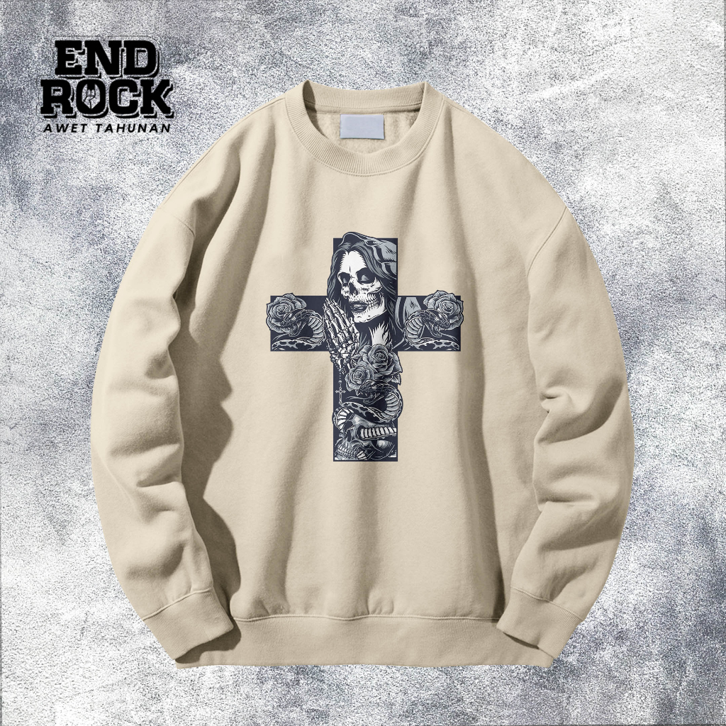 Crewneck Exclusive Original Endrock Tema Chicano Cross DTFS148