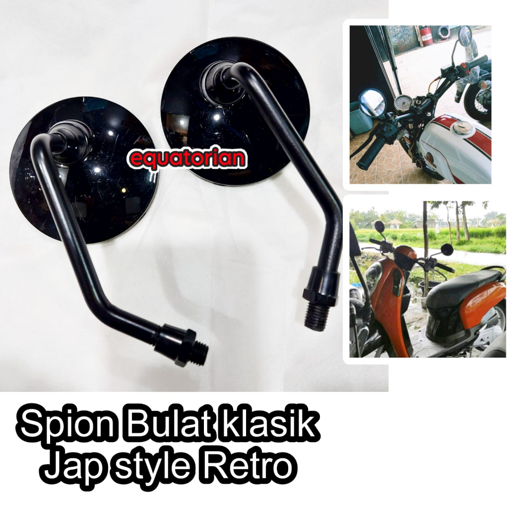 Spion bulat klasik spion JAP style spion variasi gaul spion murah bulat retro sunmori