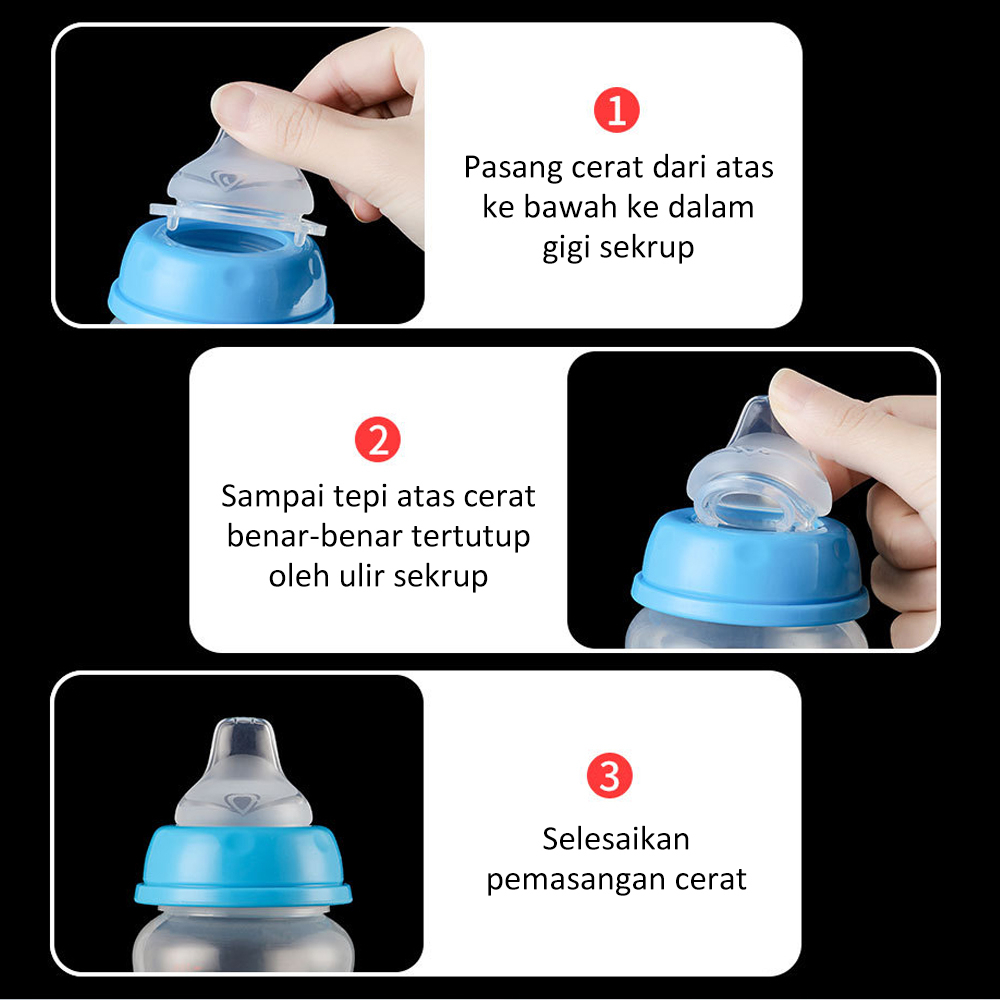 Lacoo Pengganti dot sedotan untuk botol susu BPA Free Sedotan straw cup silikon Sippy spout untuk botol wide neck dan slim neck