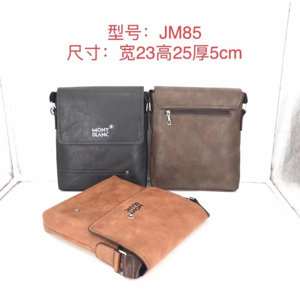 Tas Selempang Pria Keren Multifungsi Waistbag SANDANG MONT BLANC Bahan Kulit Import Kualitas Preium MURAH