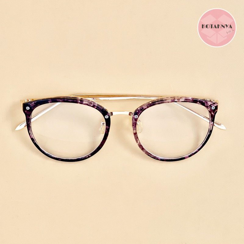 Kacamata Fashion Unisex Frame Persegi Bulat
