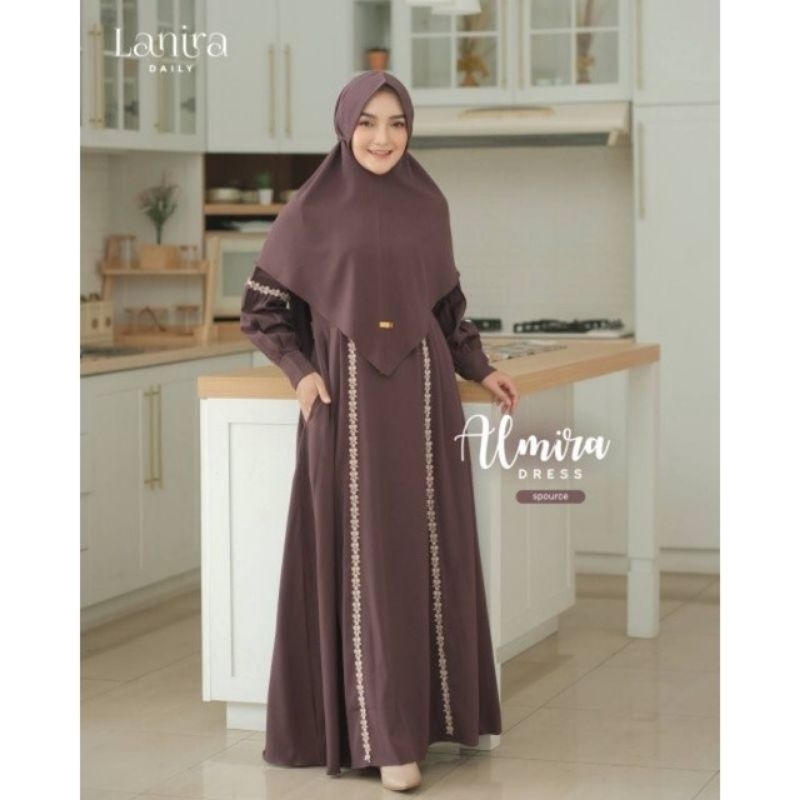 Gamis plus jilbab Gamis set terbaru masakini /Almira syari set/ bahan manggo tidak nerawang tebal halus lembut nyaman dipakai Sehari hari Gamsi syari ukuran gamis seragam pengajian gamis remaja perempuan pesta dan kondangan ALMIRA SYARI SET PLUS JILBAB