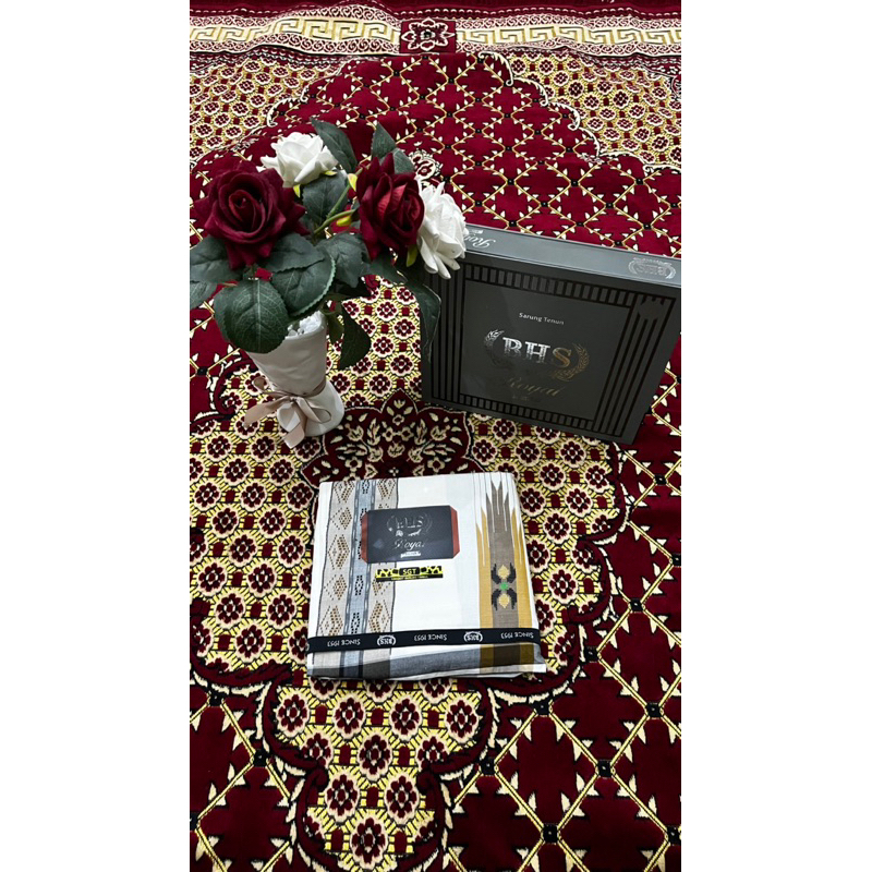 Sarung BHS Royal Silver Songket Motif SGT Putih Coklat
