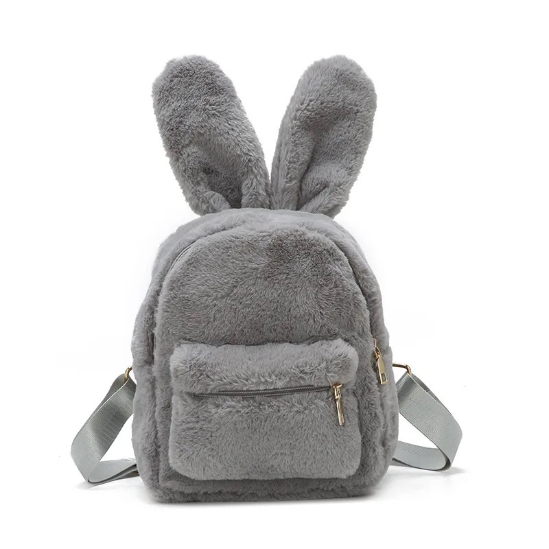 PROMO SALE 10.10 - TAS RANSEL BULU - RANSEL BULU IMPORT KOREA TAS WANITA LUCU BUNNY BULR FURBEAUTY BISA COD