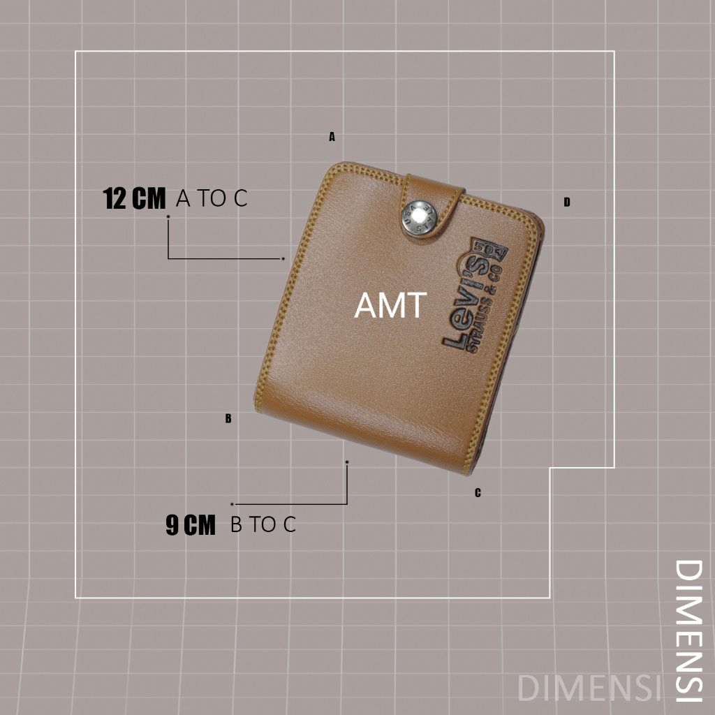 Dompet Lipat Pria Kulit PU Dengan Kancing - BRODY