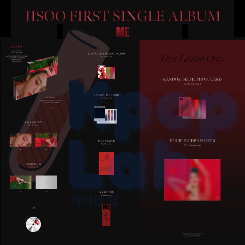 [READY STOCK] JISOO - JISOO FIRST SINGLE ALBUM [ME] + POB &amp; Poster (with Tube)