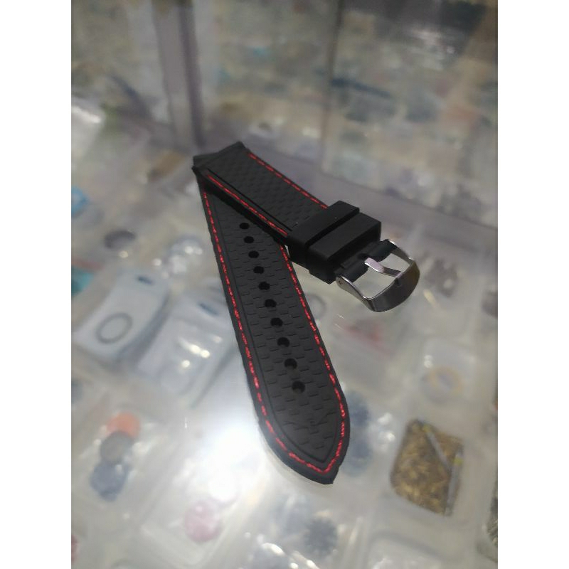 strap rubber silicon size 22 dan 24 mm