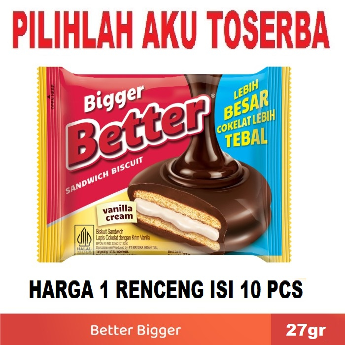 Biskuit Roma BIGGER BETTER Sandwich RENCENG - ( HARGA 1 DUS )
