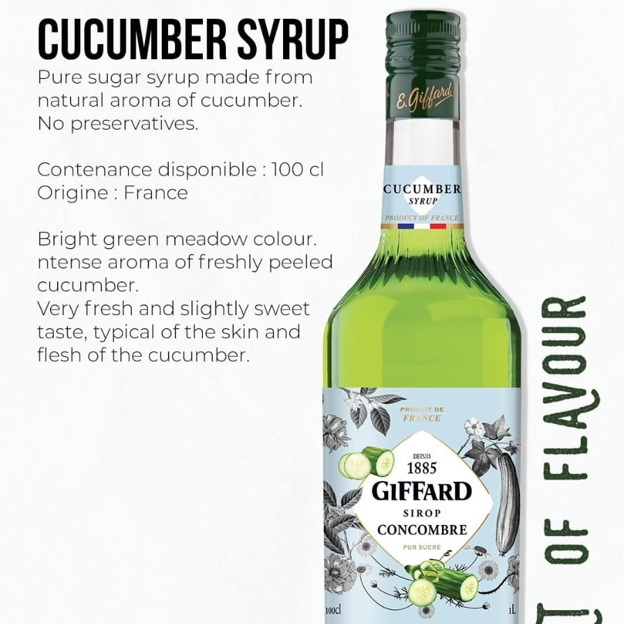 Giffard Syrup Cucumber (Cucumber Sirup Giffard)