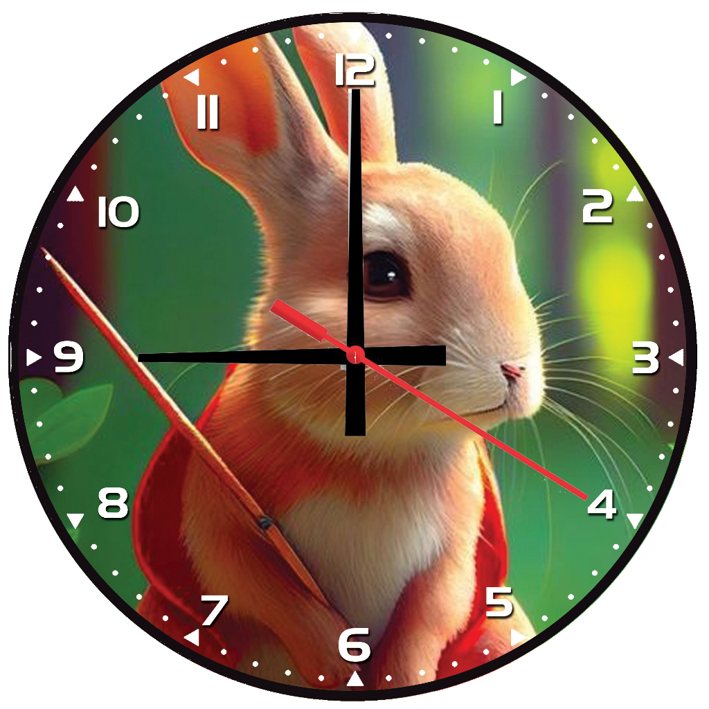 JAM DINDING RABBIT /JAM DINDING UNIK /JAM DINDING KAYU