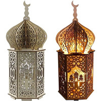 LAMPU HIAS LED MALAM / LAMPU DIY KAYU RAMADHAN / LAMPU EID MUBARAK / DEKORASI RUMAH / ORNAMEN IDUL FITRI
