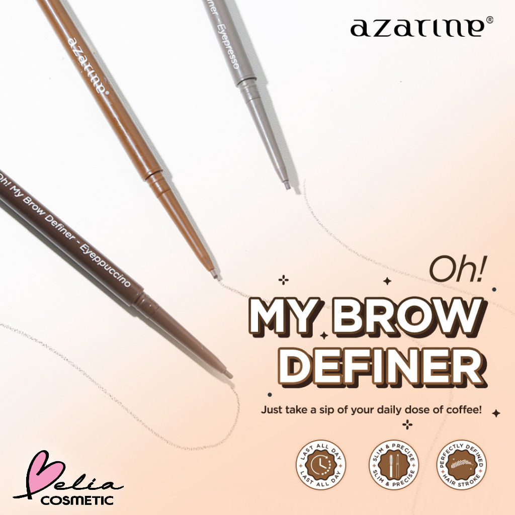 ❤ BELIA ❤ [AZARINE x Red Velvet] Oh! So Fine Liner 1.5ml | Oh! My Brow Definer 0.06gr | Eyettention | Super Fine Liner | Intense Color | BPOM