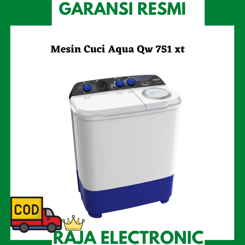 Mesin Cuci Aqua Qw 751 xt 2 Tabung 7 Kg