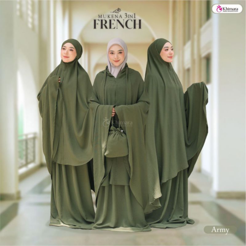 Khimara Mukena Umroh / Mukena Haji / Mukena French 3 in 1
